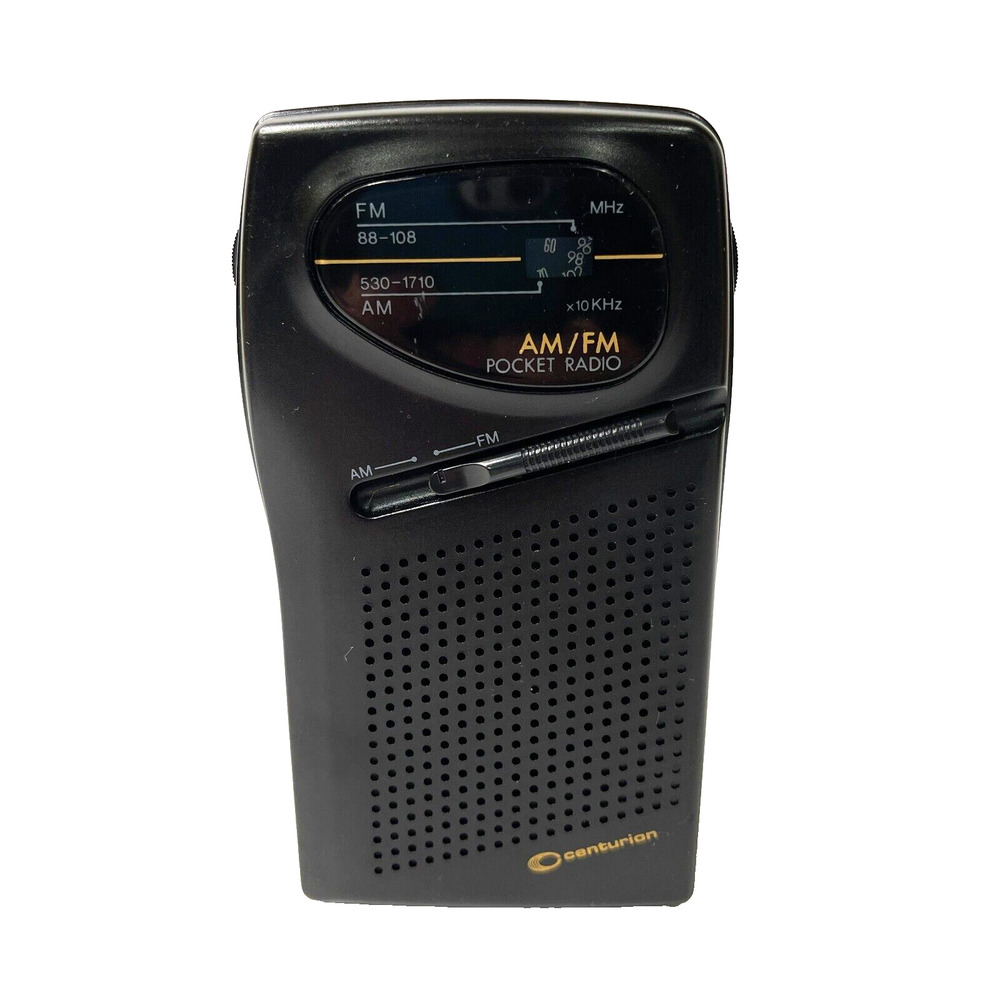 Vintage Centurion Deluxe Pocket AM FM Radio With Antenna Model No. E209 Tested